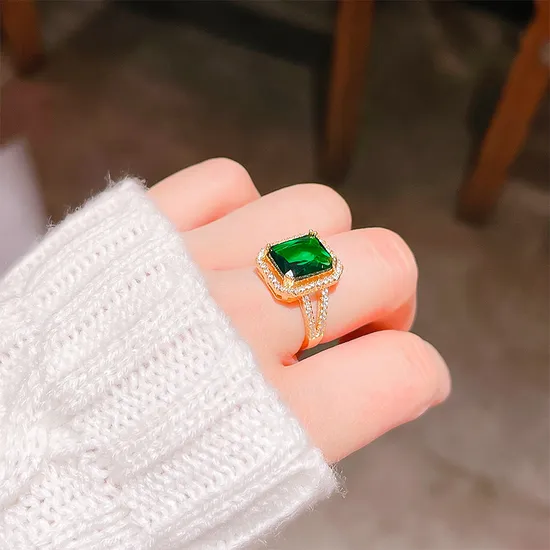 ファッションジュエリー 925 シルバー 10K 14K 18K ゴールド CZ ファッションクラシック婚約指輪女性用